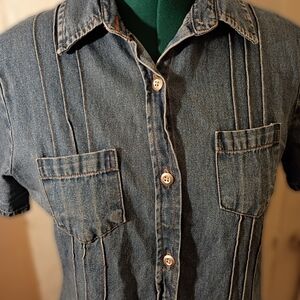 Expressions Blue Denim Midi Dress